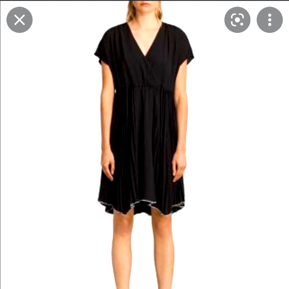All Saints black wrap dress size medium
